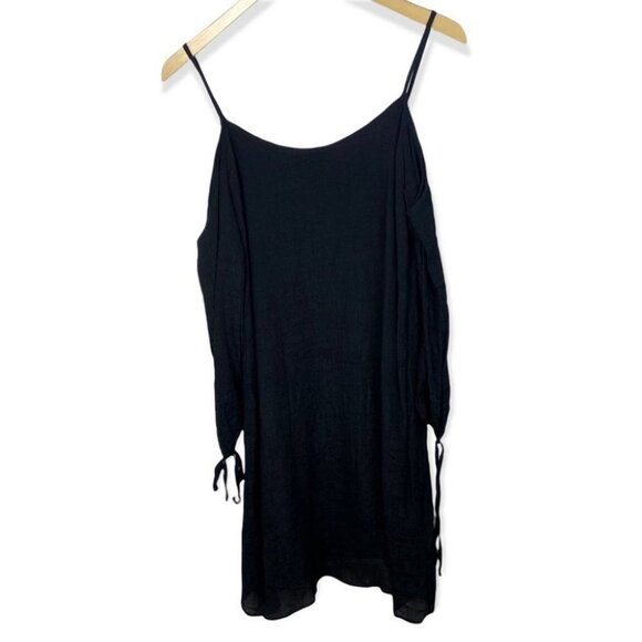NWT Anthropologie Pelloux Black Open Shoulder Dress Size XS New Tags Minimalist - Picture 4 of 13